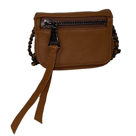Aimee Kestenberg Brown Leather Mini Crossbody Purse Bag Minimalist Casual Travel - Picture 1 of 7